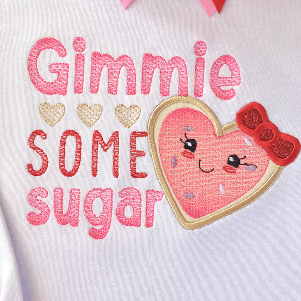 Gimme Some Sugar Embroidered GIRL Shirt Only