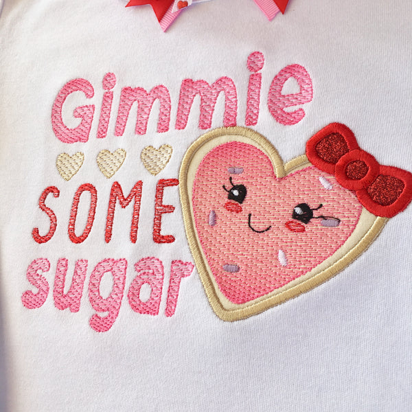 Gimme Some Sugar Embroidered GIRL Shirt Only
