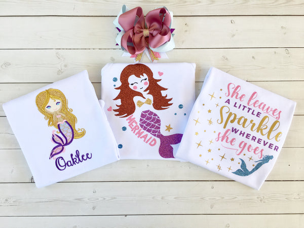 Majestic Mermaid "She Leaves A Little Sparkle" SHIRT ONLY