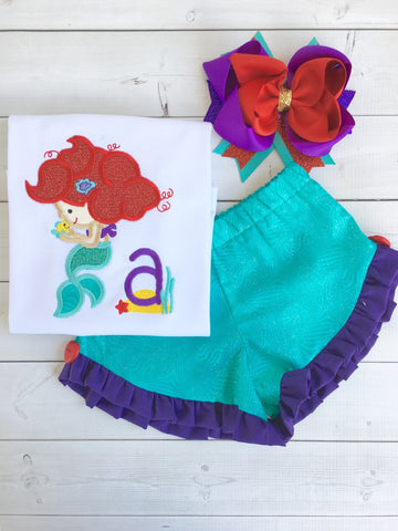 Handmade Disney outfit for girls that like The Little Mermaid