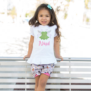 Neverland Fairy Dress Embroidered Shirt and Peek-a-Boo Shortie Set