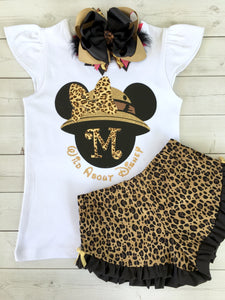 Safari Mouse (Girl) Ruffled Short Set