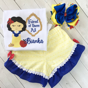 Apple Glitter Princess Ruffle Shortie Set