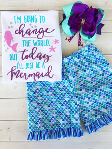 Mermaid Wishes - Glitter Change The World Traditional Short Set