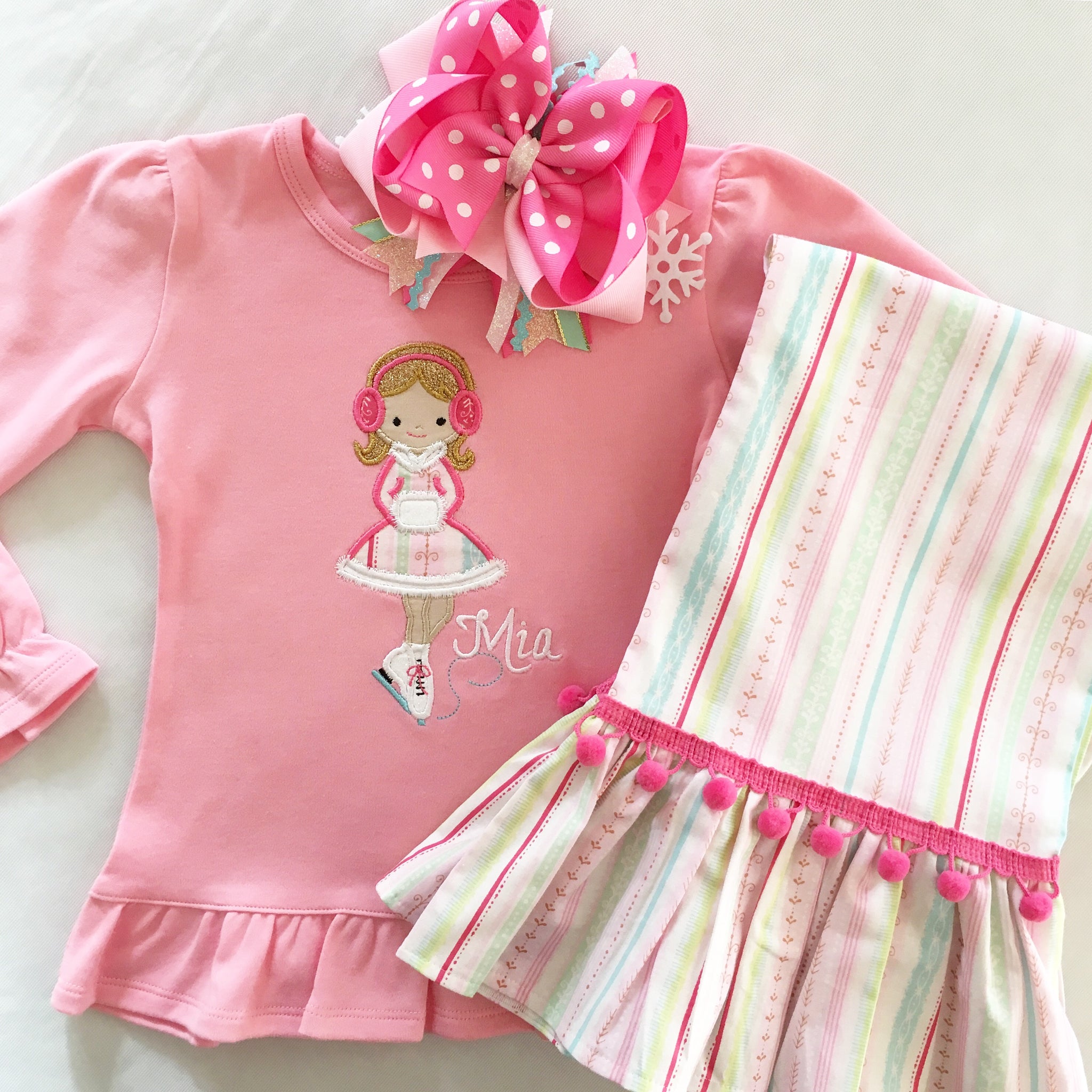 Sweet Little Skater/ Ruffled Pant Set