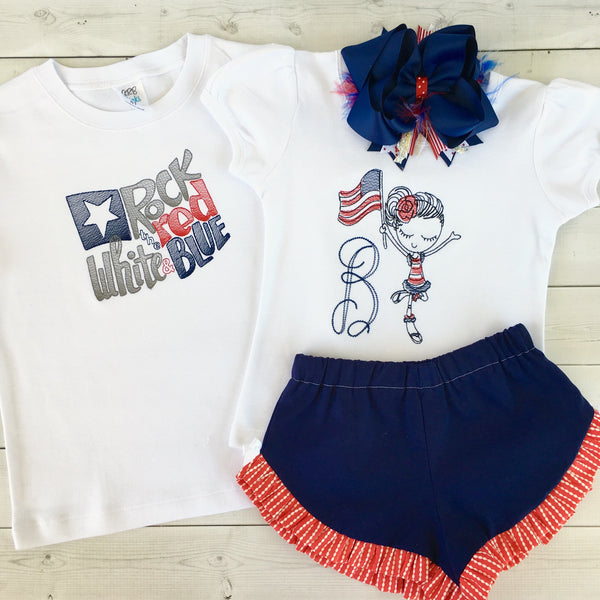 All American Girl - Celebrate Freedom Ruffle Shortie Set