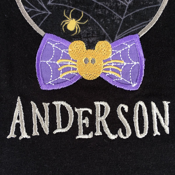 Embroidered Spooky Mister Mouse Boy SHIRT ONLY