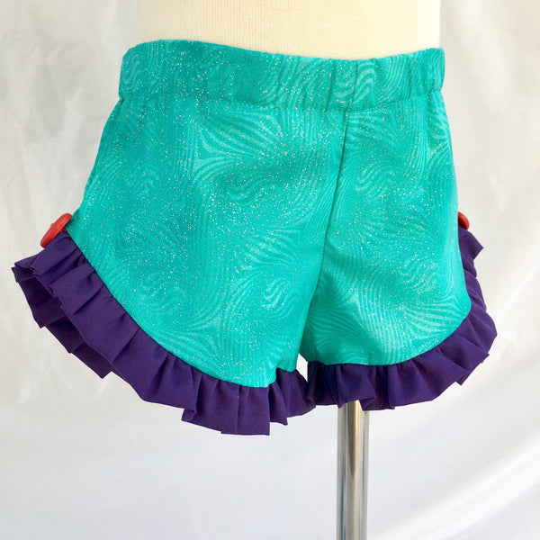 Magical Vintage Mermaid Ruffle Shortie Set