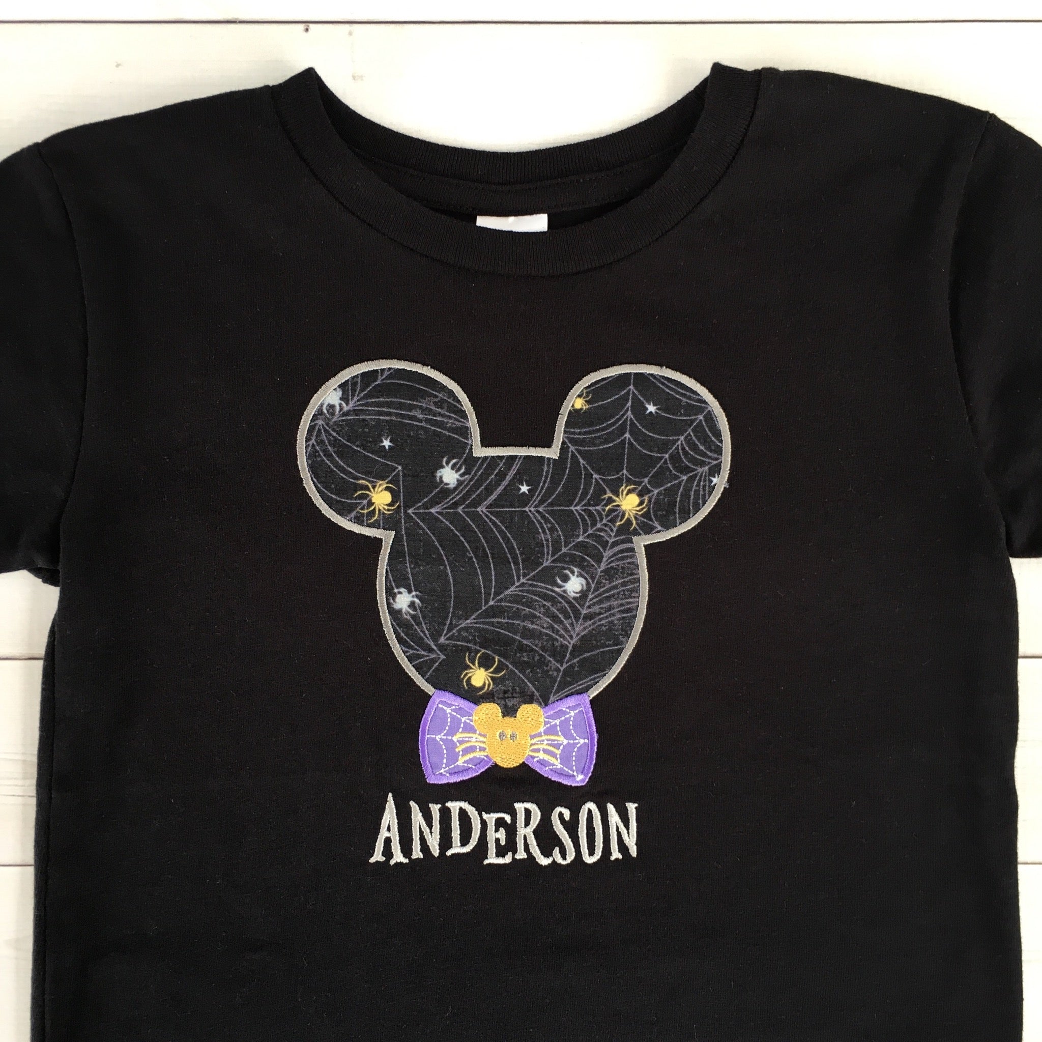 Embroidered Spooky Mister Mouse Boy SHIRT ONLY