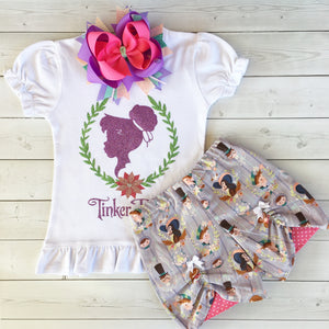 Neverland Fairy Glitter Peek-a-Boo Shortie Set