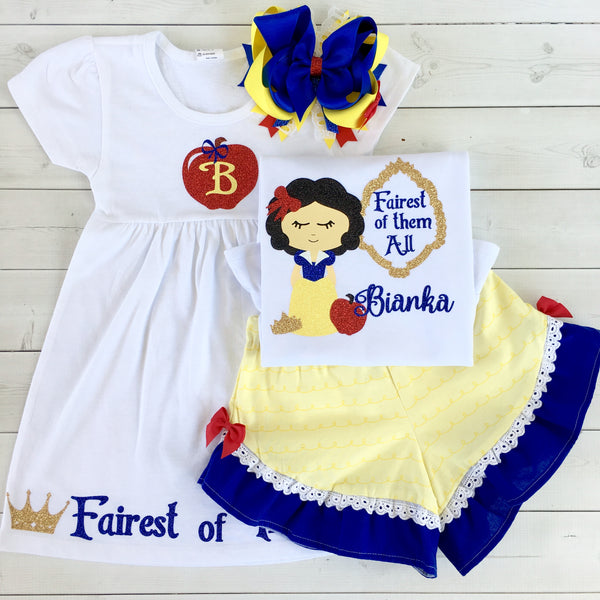 Apple Glitter Princess Ruffle Shortie Set