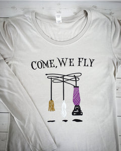 Spooky Glitter Let's Fly MOM SHIRT