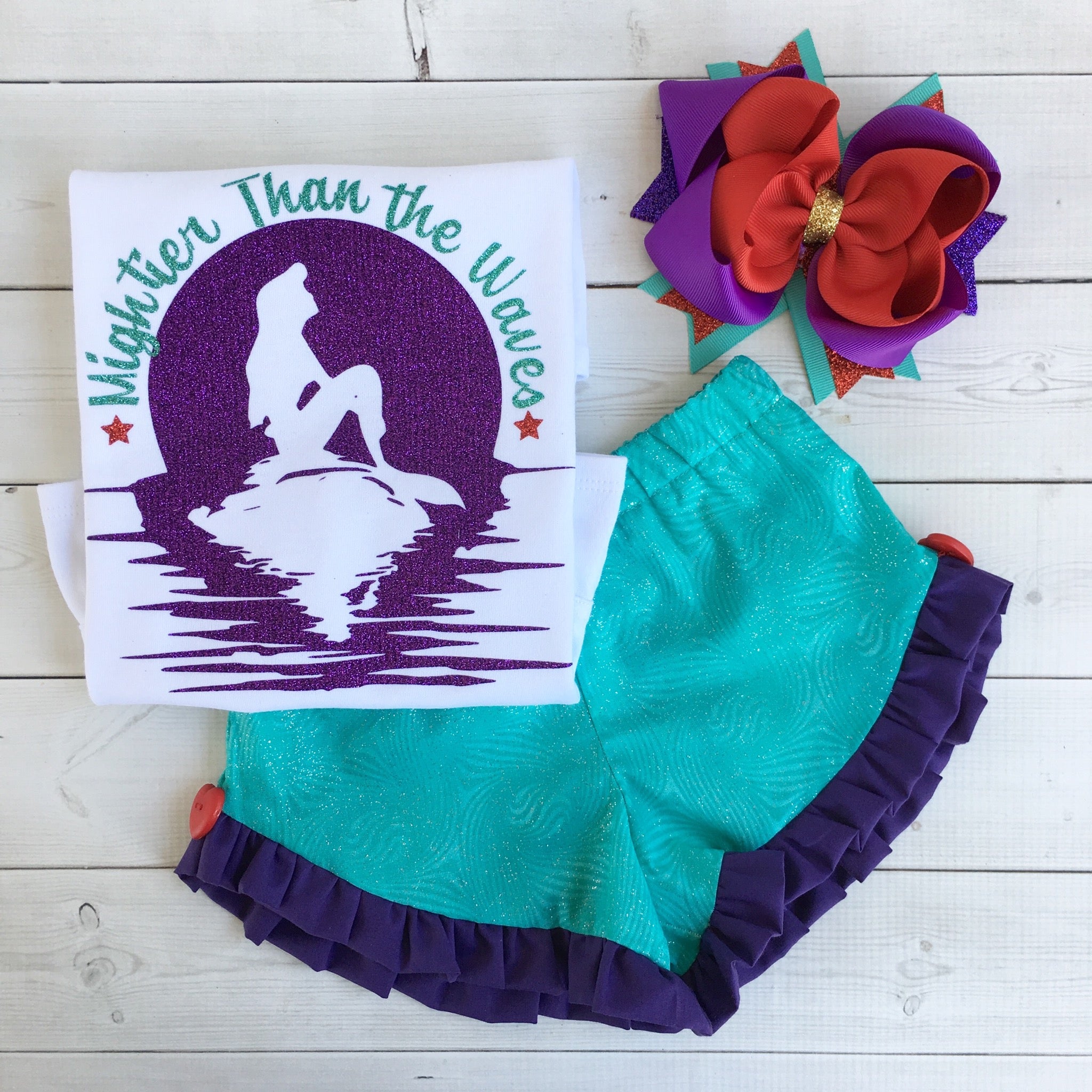 Magical Mermaid "Mightier Than the Waves" Ruffle Shortie Set