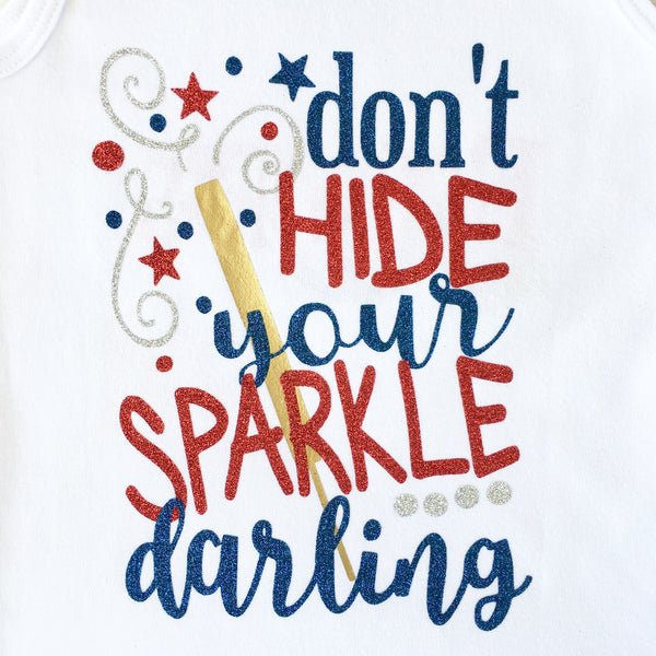 All American Girl - Glitter Sparkle Darling Shirt ONLY