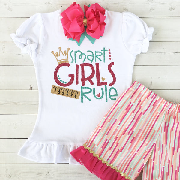 Sass in Class- Glitter Smart Girl SHIRT ONLY