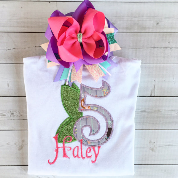 Fairy Birthday Embroidered Shirt and Peek-a-Boo Shortie Set