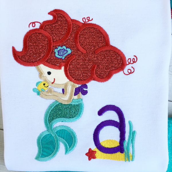 Magical Mermaid Appliqué Shirt and Peek-a-boo Shortie