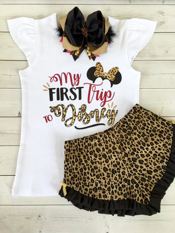 Safari "My First Trip" (Girls) Ruffled Short Set