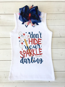 All American Girl - Glitter Sparkle Darling Shirt ONLY