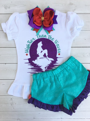 Magical Mermaid "Mightier Than the Waves" Ruffle Shortie Set