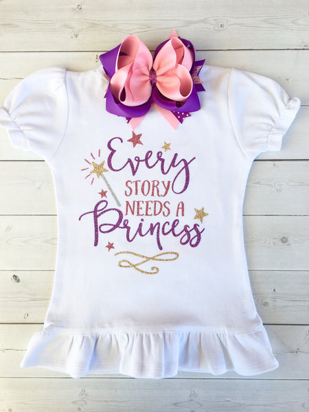 Home Sweet Home Princess Glitter Shirt ONLY