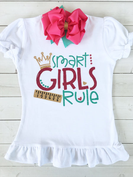 Sass in Class- Glitter Smart Girl SHIRT ONLY