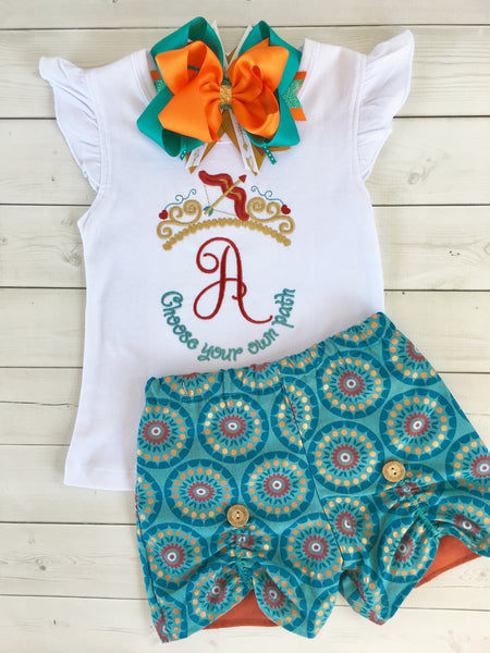 Be Brave Little One - "Choose Your Own Path" Peek-a-boo Shortie Set