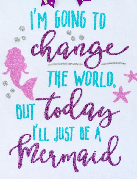 Mermaid Wishes - Glitter Change The World Peek-a-Boo Short Set