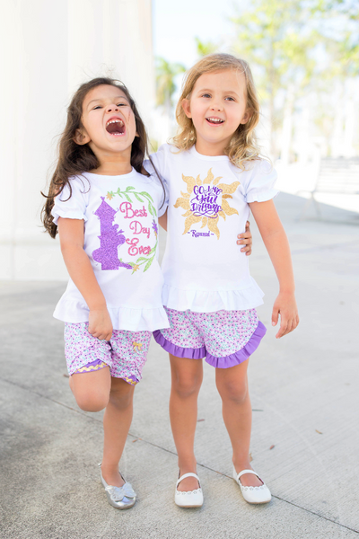 Classic Rapunzel Tower Glitter Shirt ONLY