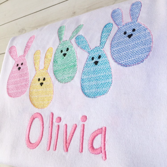 Little Bunnies Sketch Shirt and Peekaboo Shorts for Girls