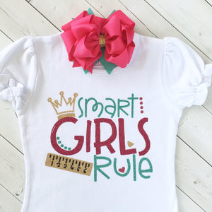 Sass in Class- Glitter Smart Girl SHIRT ONLY