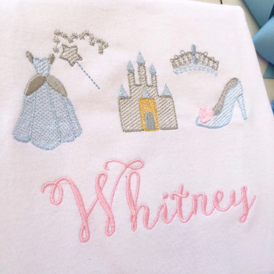 Cinderella's Embroidered Sketch Shirt ONLY