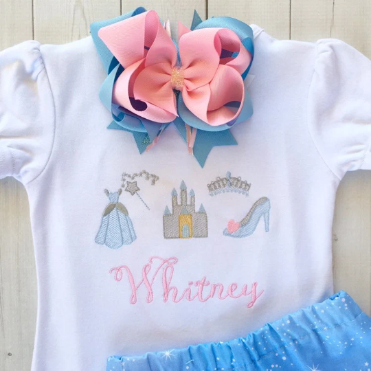 Cinderella's Embroidered Sketch Shirt ONLY