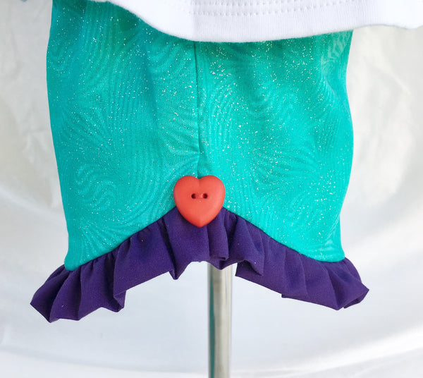 Magical Mermaid Appliqué Ruffle Shortie Set