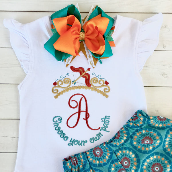 Be Brave Little One - "Choose Your Own Path" Ruffle Shortie Set