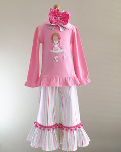 Sweet Little Skater/ Ruffled Pant Set