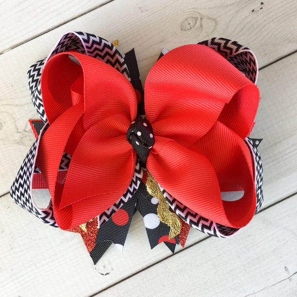 Red Fancy Mouse Birthday Celebration Embroidered Outfit