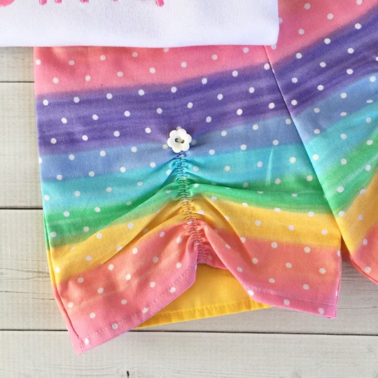 Little Bunnies Sketch Shirt and Peekaboo Shorts for Girls