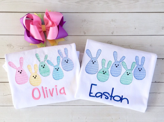 Little Bunnies Sketch Shirt and Ruffle Pant for Girls