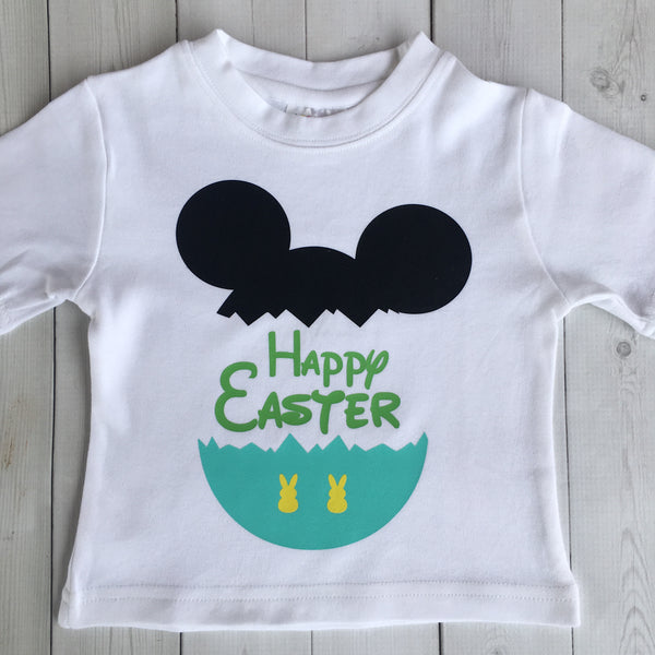 Boy's Happy Easter Cracked Egg Vinyl Shirt ONLY