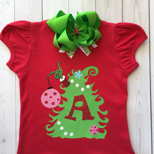 Crooked Christmas Tree Girls Shirt ONLY