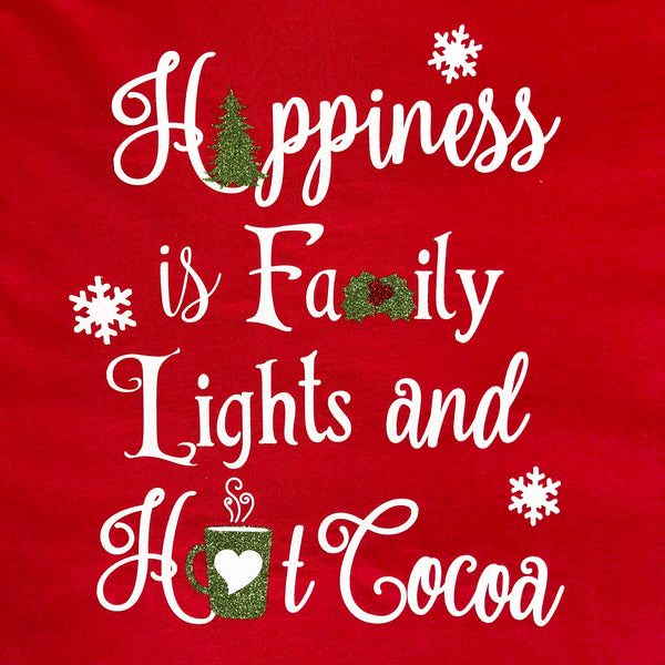 Christmas Memories "Happiness is" Glitter SHIRT ONLY (Girls)