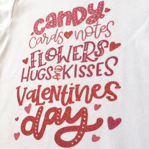 All Things Valentine Ombré Glitter Girl Shirt ONLY