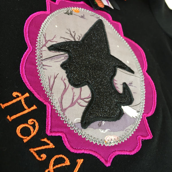 Embroidered Glitter Witch Shirt ONLY