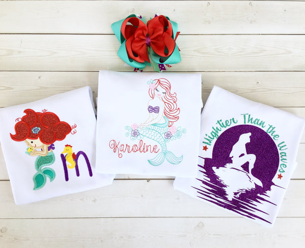 Magical Mermaid Appliqué Shirt and Peek-a-boo Shortie