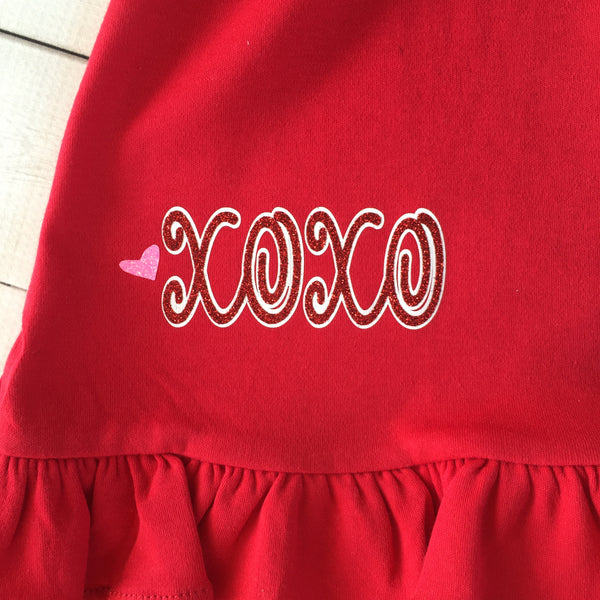 Valentine XOXO Glitter Dress