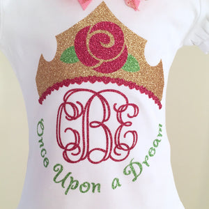 Sleepy Princess Glitter Crown SHIRT ONLY