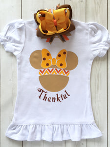 Thanksgiving Girl Mouse Shirt ONLY