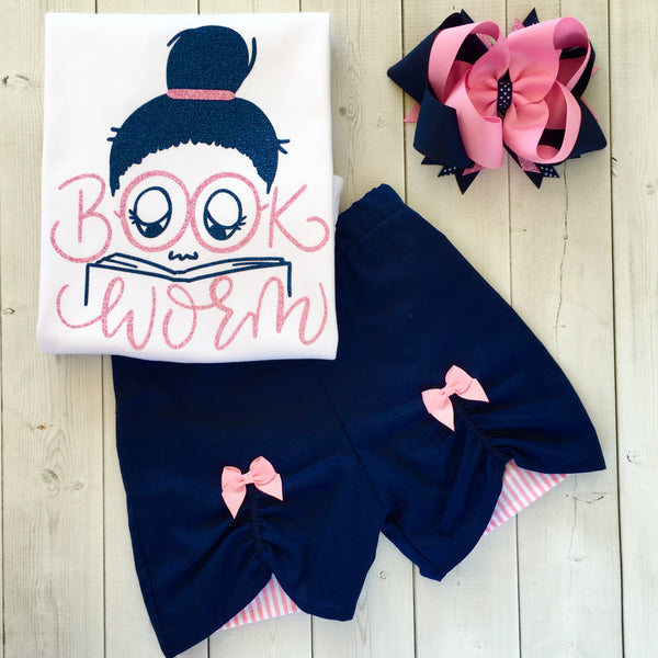 Pencils Down, Summer's Up (Bookworm) Peek-a-boo Shortie Set