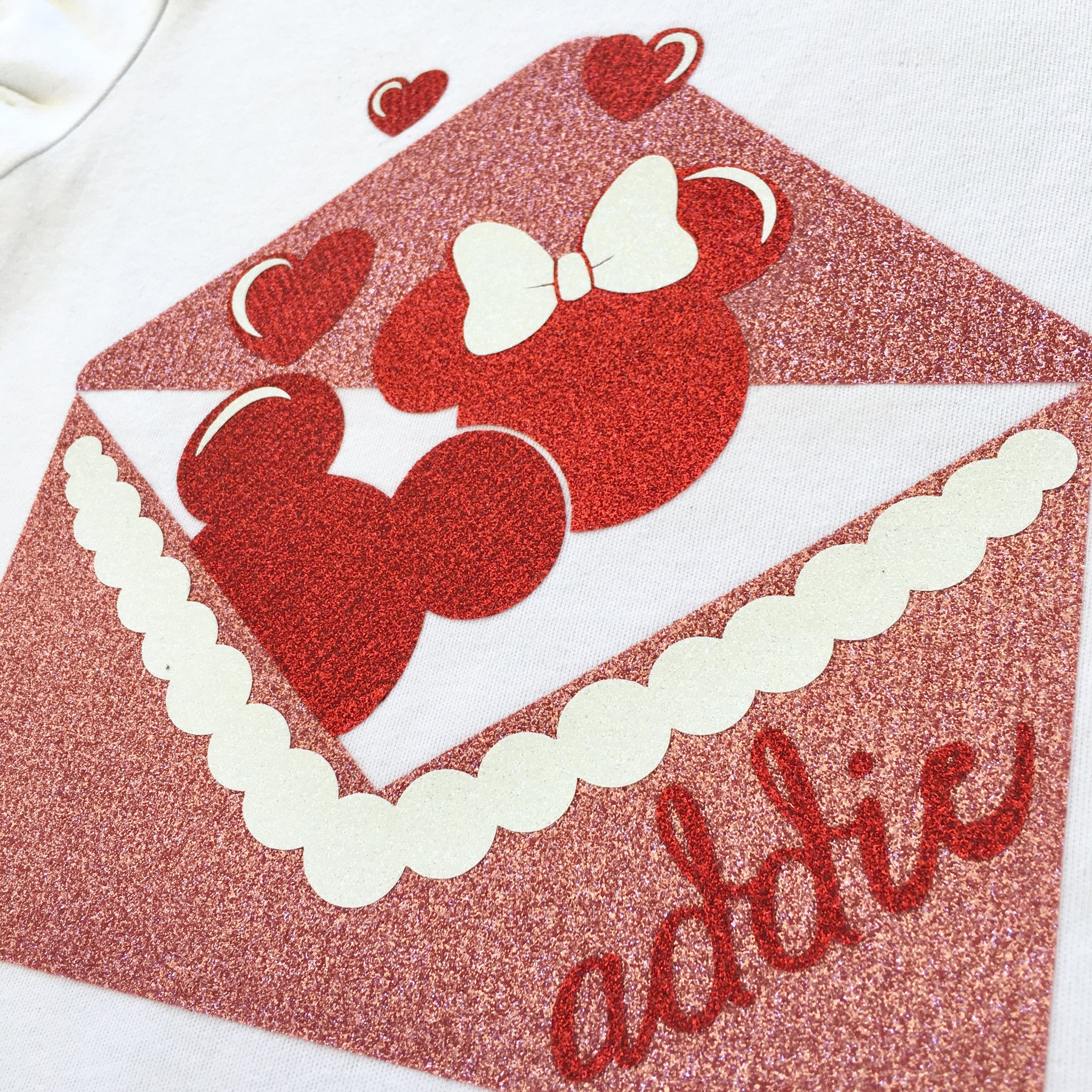 Mouse Valentine Glitter Shirt ONLY